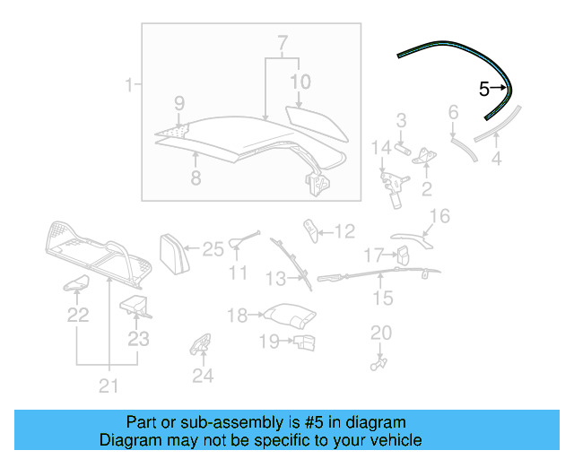 Top Assembly Tape 1Y0-898-435 - View 5