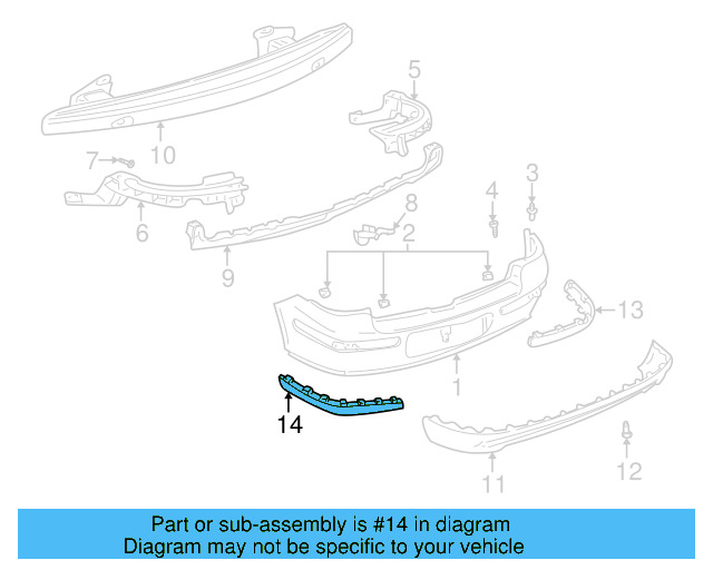 Bumper Trim (Unpainted) 1j6807791agru