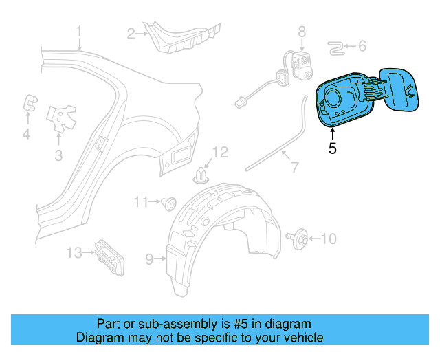 Fuel Filler Door (Unpainted) 1k9809857bgru