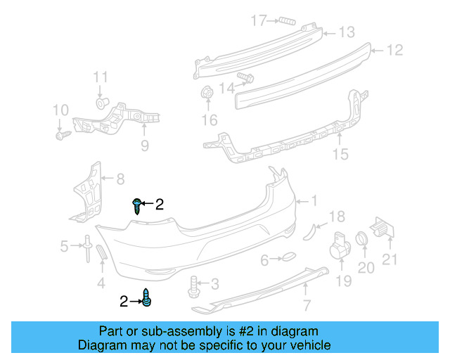 Fender Liner Extension Screw N-103-546-02 - View 202