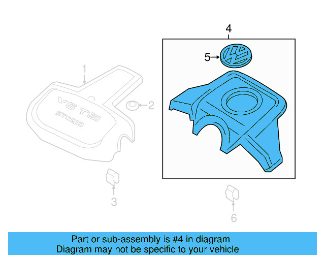 Engine Cover 7P0-103-926 - View 5