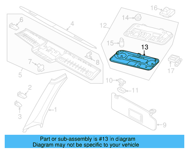 Lamp Bezel 1K0-947-133-E-82V - View 39