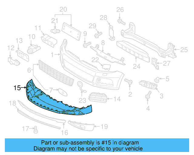 Spoiler (Unpainted) 7p6807061egru - View 5
