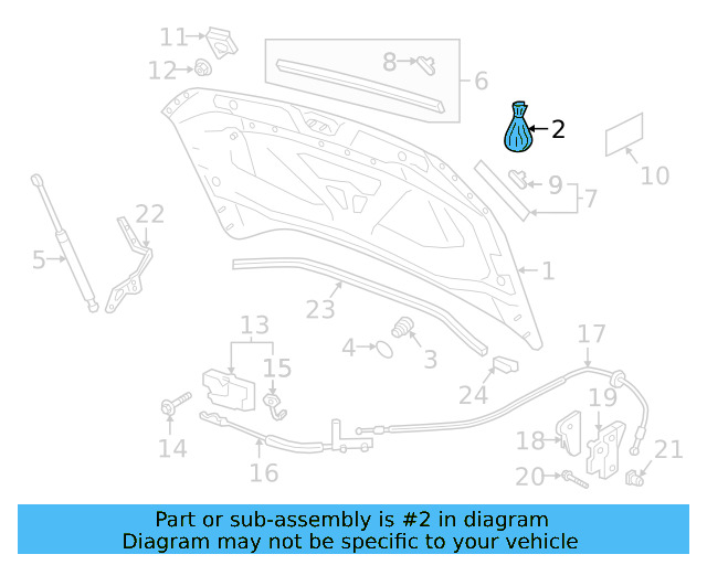 Hood Hardware Kit 5NA-898-615-A - View 3