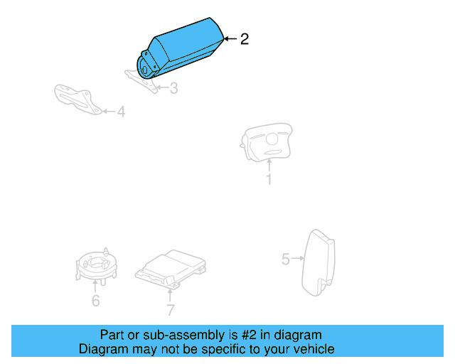 Passenger Inflator Module 3B0-880-204-G - View 6