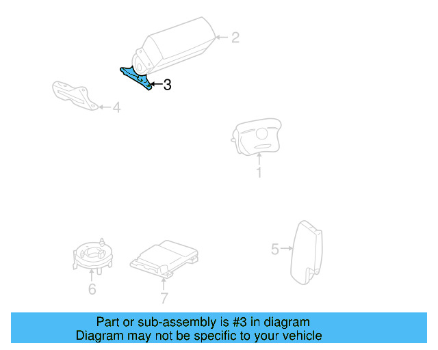 Passenger Air Bag Retainer Plate 3B1-880-264-A - View 2