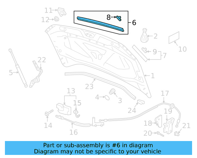 Weatherstrip 5NA-823-707 - View 2