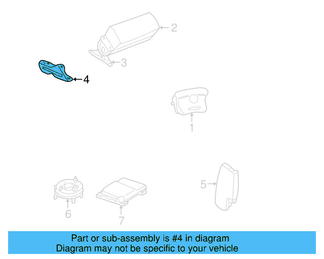Passenger Air Bag Retainer Plate 3B1-880-263-A - View 8