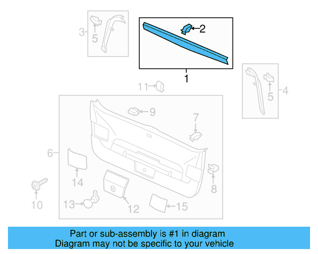 Upper Trim 5GM-867-715-A-82V - View 3