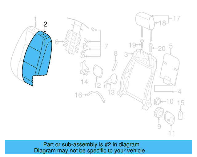 Seat Back Pad 1K5-881-776-BJ - View 4
