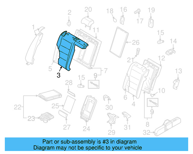 Seat Back Cover 1K9-885-806-H-WLY