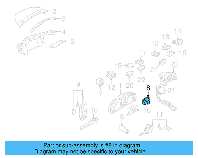 Ignition Switch 3D0905865H - View 7