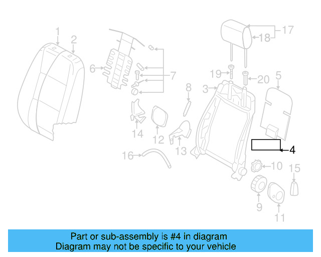 Seat Back Panel 3C0-881-085 - View 19