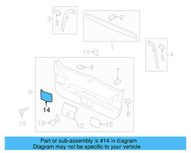 Lower Center Pillar Trim Clip 4A0-867-276-B - View 106