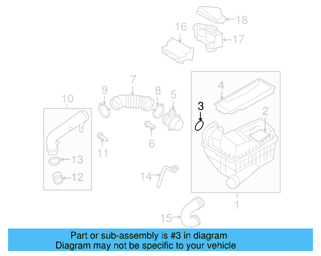 Air Mass Sensor Seal 357-129-625-A - View 68