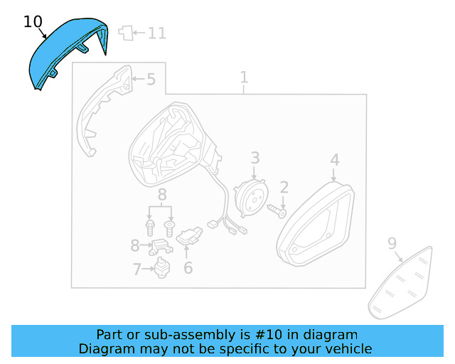 Mirror Cover (Unpainted) 3g0857538jgru