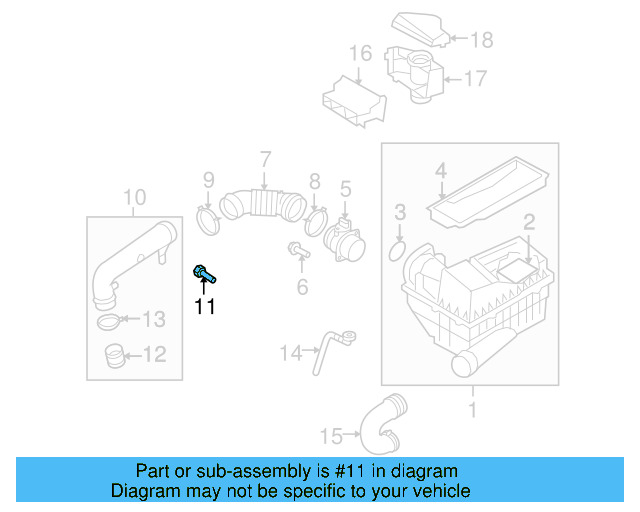 Engine Air Intake Hose Bolt N-909-936-01 - View 33