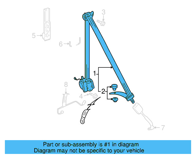 Lap & Shoulder Belt 1K3-857-706-AH-RAA