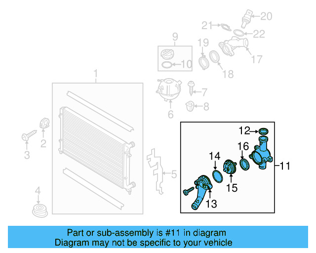 Engine Coolant Thermostat Housing 07K-121-121-B - View 7