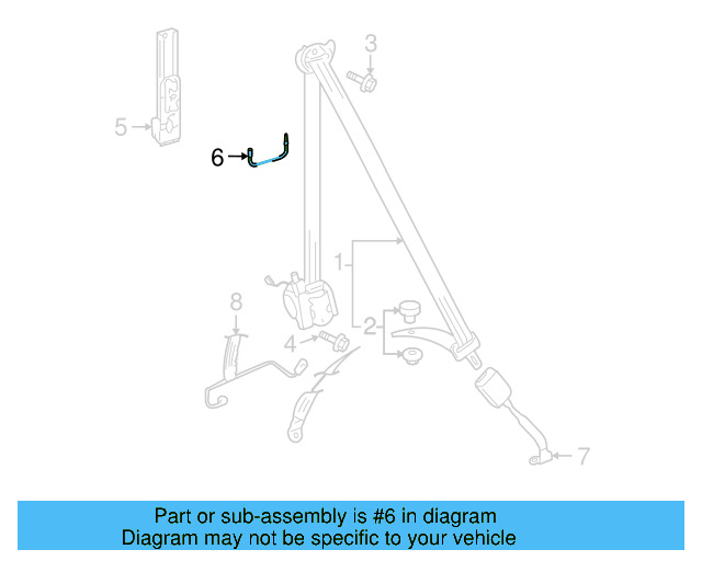 Seat Belt Guide 1K3-857-817 - View 2