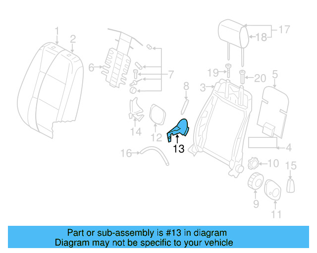 Seat Hinge Cover 1K4-881-480-E-95T - View 3