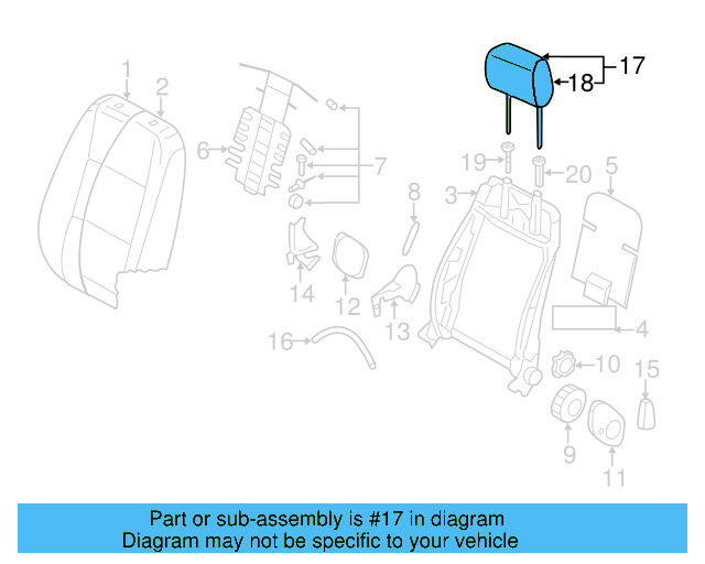 Seat Hinge Cover 1K4-881-640-C-31X - View 2