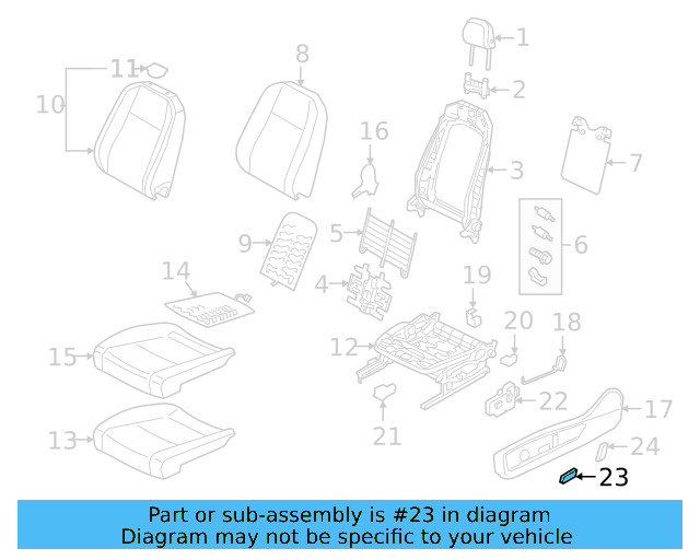 Knob 7P6-959-816-A-QWA - View 17