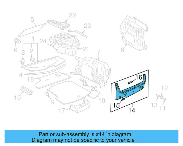 Rear Body Trim 1J5-863-459-N-B41 - View 6