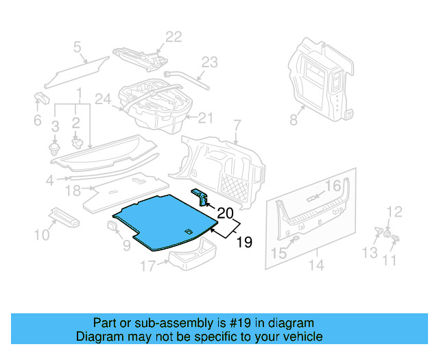 Trunk Lining 1J5-863-463-R-1BS - View 7