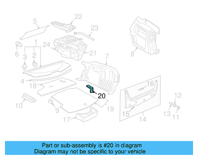 Trunk Lining Plate 4B5-863-627-B-01C - View 24