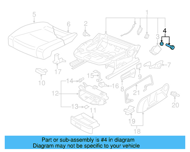 Height Adjuster Hardware Kit 1K0-898-053 - View 25