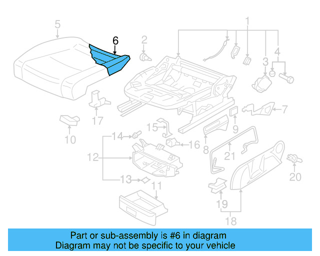 Seat Cushion Pad 5C6-881-376-L - View 4