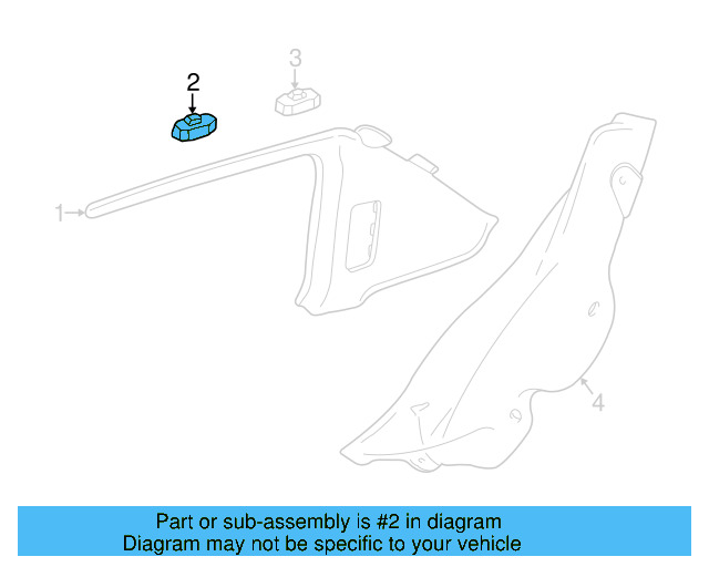 Windshield Pillar Trim Clip 1J0-867-333-A - View 12