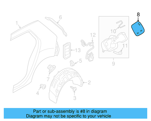 Fuel Door (Unpainted) 5g0809909gru - View 5