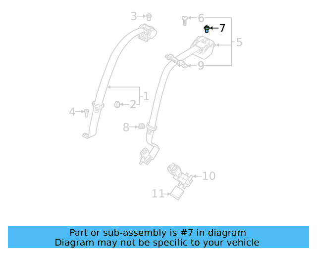 Outer Belt Assembly Lower Bolt WHT-003-682 - View 9
