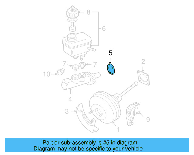 Master Cylinder Gasket 1J0-611-243-B - View 48