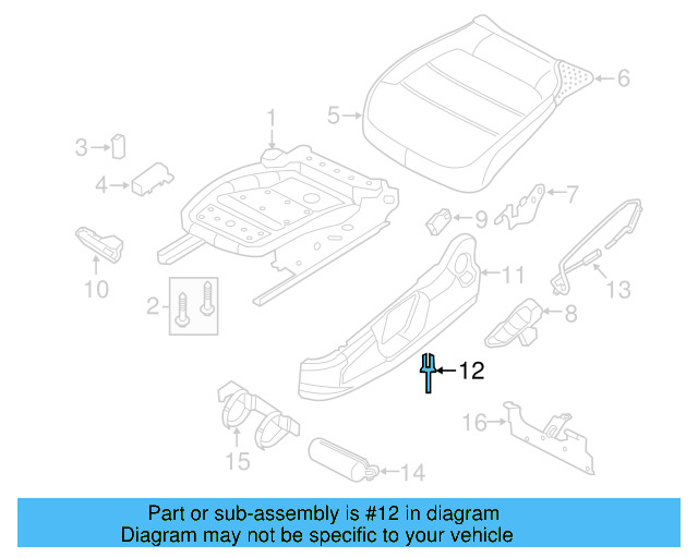 Seat Frame 1K0-882-600-B-9B9 - View 21