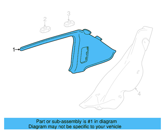 Upper Quarter Trim 1J3-867-287-E-2XP - View 6