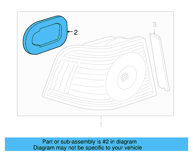 Lamp Assembly Gasket 3D0-945-191-B - View 2