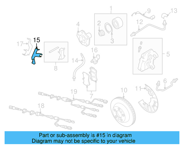 Brake Hose Bracket 7L0-614-514-A - View 5