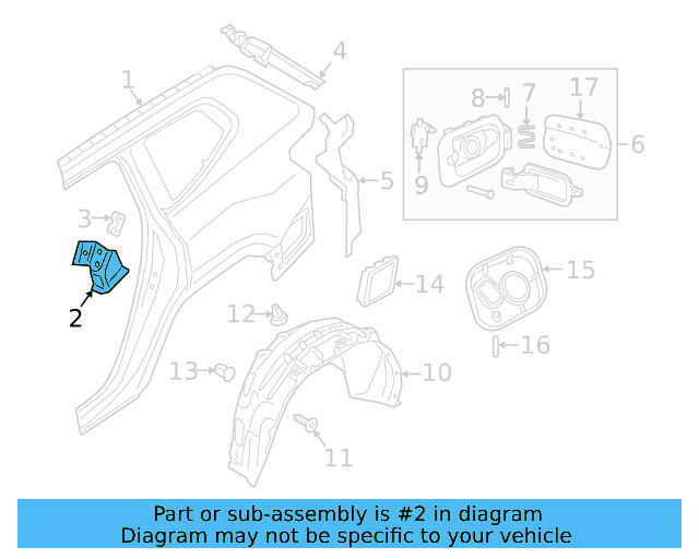 Quarter Panel Reinforcement 3CN-809-614 - View 6