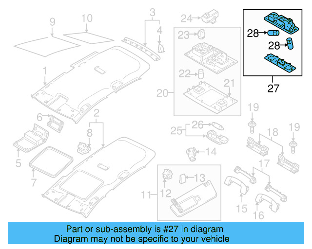 Reading Lmp Assembly 5G0-947-291-J-ZA2