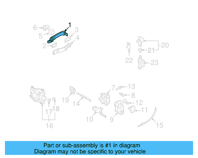 Handle, Outside (Unpainted) 3d0837205hgru