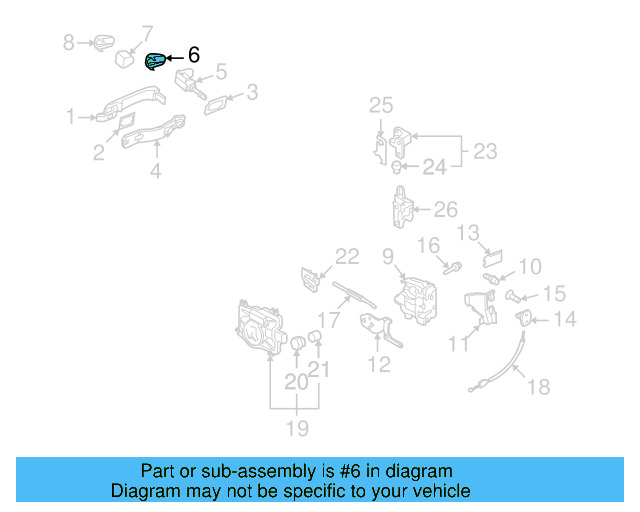 Lock Cylinder Cap (Unpainted) 3d0837875bgru - View 3