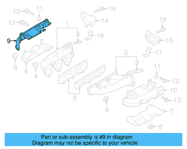 Exhaust Manifold Heat Shield 06E-253-036-AD - View 5