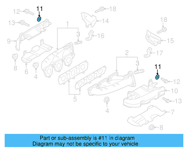 Exhaust Manifold Heat Shield Washer WHT-000-286 - View 2