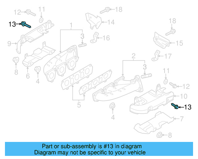 Exhaust Manifold Heat Shield Bolt N-902-452-09 - View 2