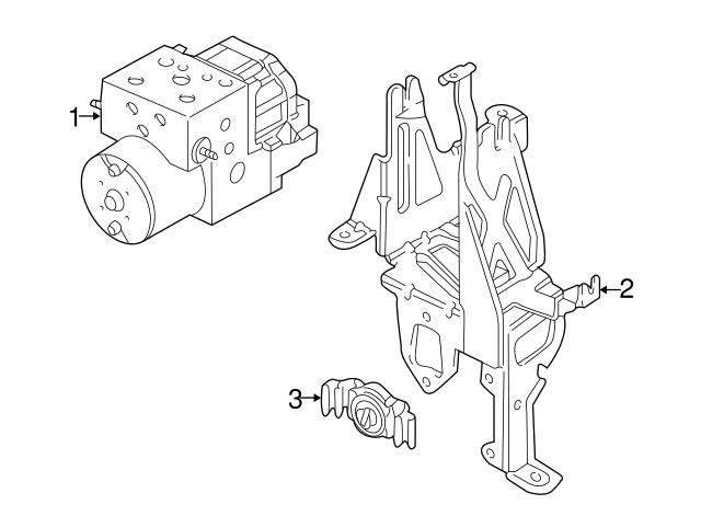 ABS Pump Assembly Support Bracket 8E0-614-119 - View 4