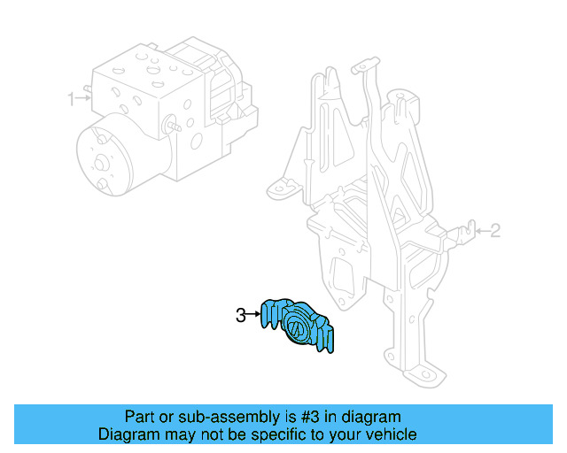 ABS Pump Assembly Support Bracket 8E0-614-119 - View 5