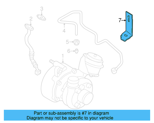 Turbocharger Oil Line Bracket 038-145-859-F - View 3